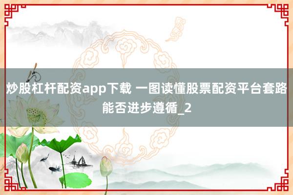 炒股杠杆配资app下载 一图读懂股票配资平台套路能否进步遵循_2